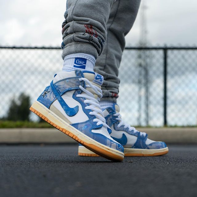 ヒールプロテクター 水色 つま黒ソール ガード aj1 dunksb 守 UNC