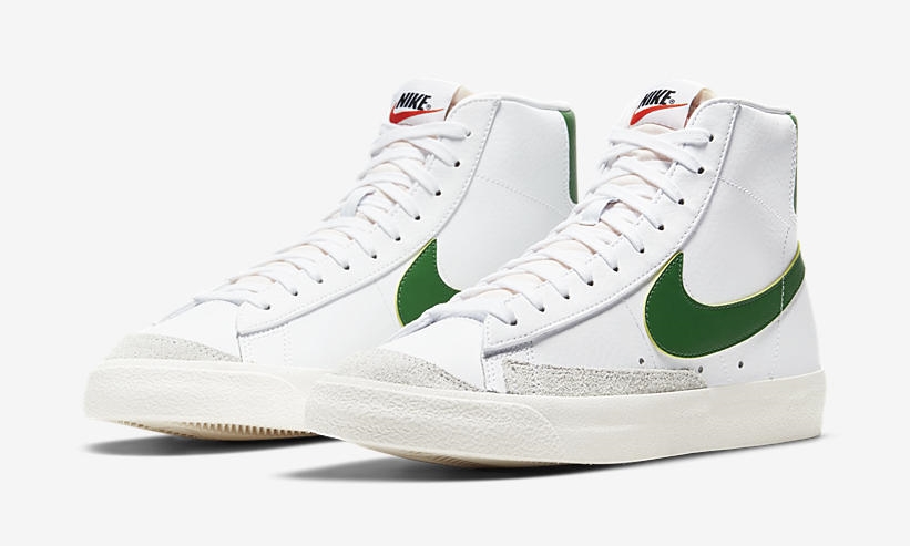 ナイキ ブレーザー ミッド 77 ビンテージ “ホワイト/パイングリーン” (NIKE BLAZER MID 77 VINTAGE “White/Pine Green”) [BQ6806-115]