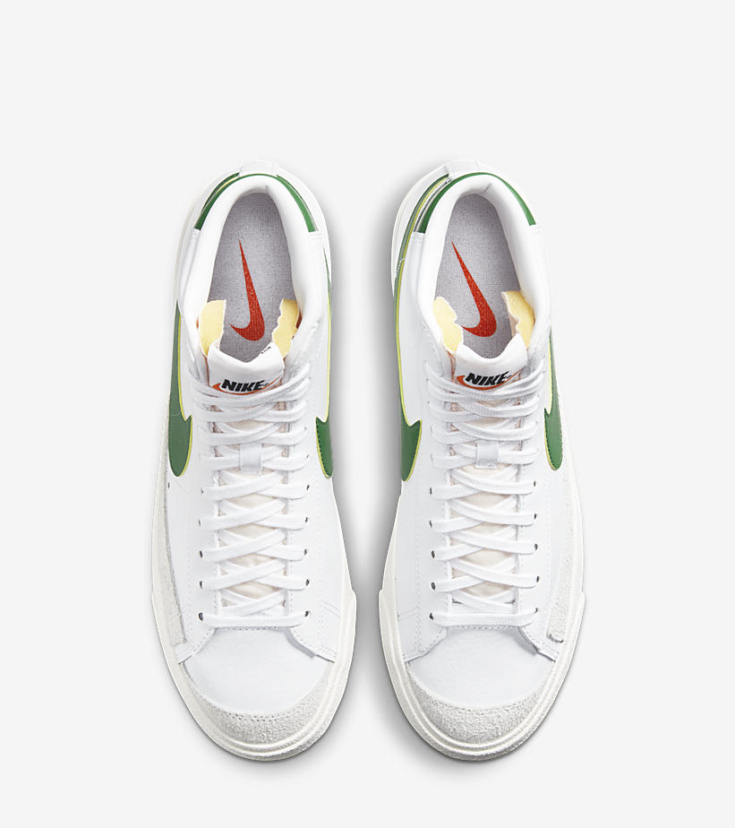 ナイキ ブレーザー ミッド 77 ビンテージ “ホワイト/パイングリーン” (NIKE BLAZER MID 77 VINTAGE “White/Pine Green”) [BQ6806-115]