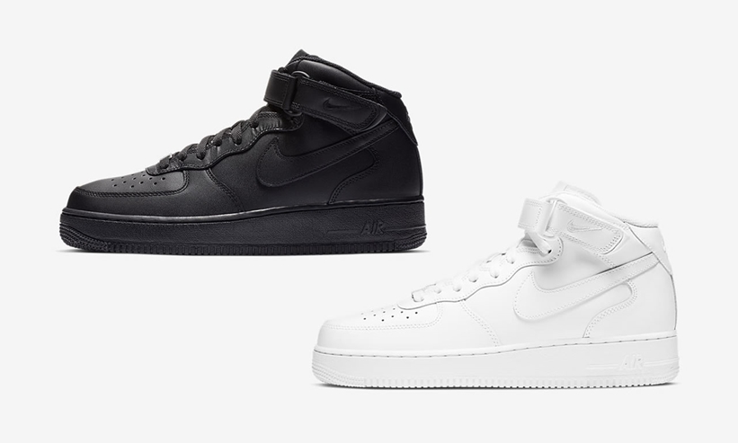 【12/9 発売】ナイキ エア フォース 1 07 ミッド “トリプルブラック/トリプルホワイト” (NIKE AIR FORCE 1 07 MID “Triple Black/Triple White”) [CW2289-001,111]