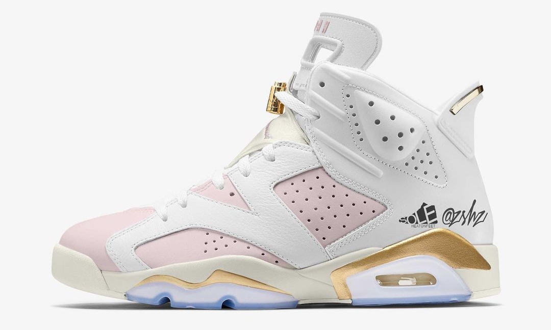 【国内 7/1 発売】ナイキ ウィメンズ エア ジョーダン 6 レトロ “ホワイト/メタリックゴールド” (NIKE WMNS AIR JORDAN 6 RETRO “White/Barely Rose/Metallic Gold”) [DH9696-100]