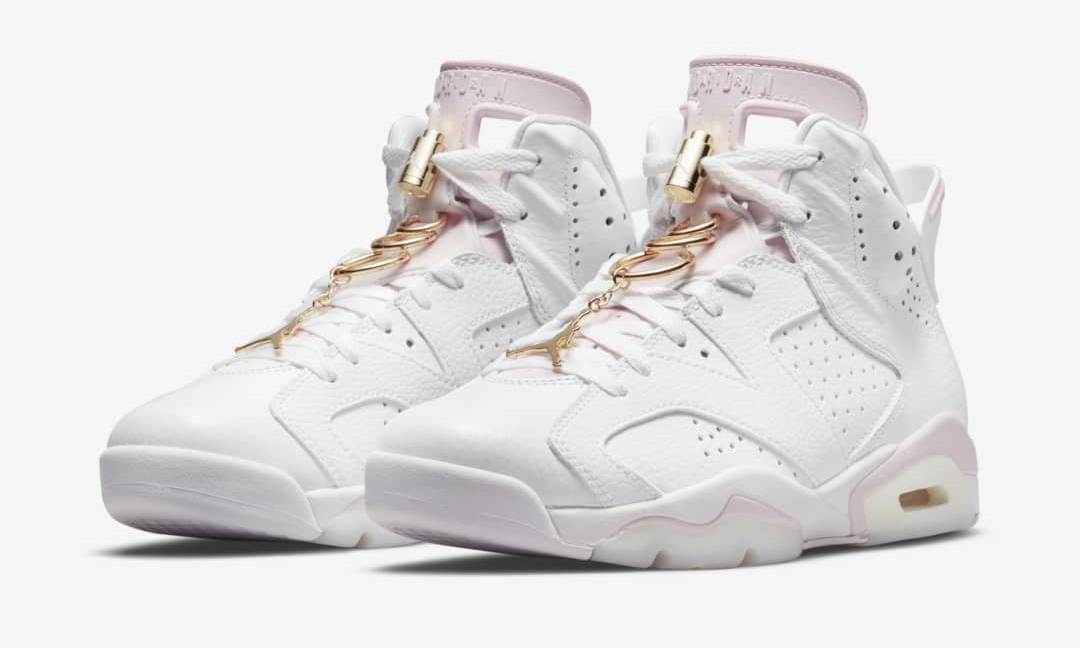 【国内 7/1 発売】ナイキ ウィメンズ エア ジョーダン 6 レトロ “ホワイト/メタリックゴールド” (NIKE WMNS AIR JORDAN 6 RETRO “White/Barely Rose/Metallic Gold”) [DH9696-100]