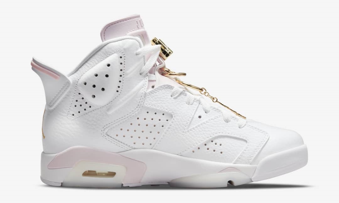 【国内 7/1 発売】ナイキ ウィメンズ エア ジョーダン 6 レトロ “ホワイト/メタリックゴールド” (NIKE WMNS AIR JORDAN 6 RETRO “White/Barely Rose/Metallic Gold”) [DH9696-100]