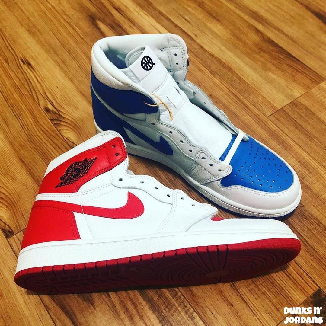 【サンプル】ナイキ エア ジョーダン 1 ハイ OG “クアイ 54” ホワイト/ブルー/レッド (NIKE AIR JORDAN 1 HIGH OG “Quai 54” White/Blue/Red)