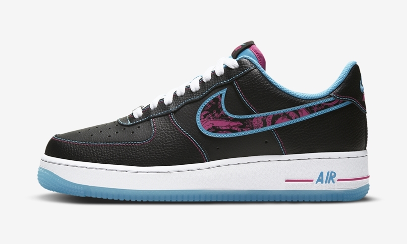 ナイキ エア フォース 1 ロー “ブラック/ブルー/ピンク” (NIKE AIR FORCE 1 LOW “Black/Blue/Pink”) [DD9183-001]