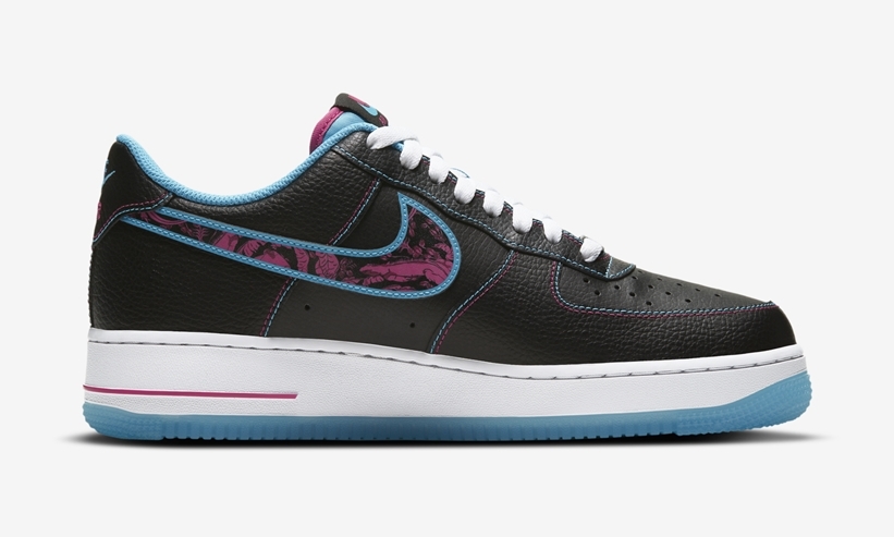 ナイキ エア フォース 1 ロー “ブラック/ブルー/ピンク” (NIKE AIR FORCE 1 LOW “Black/Blue/Pink”) [DD9183-001]