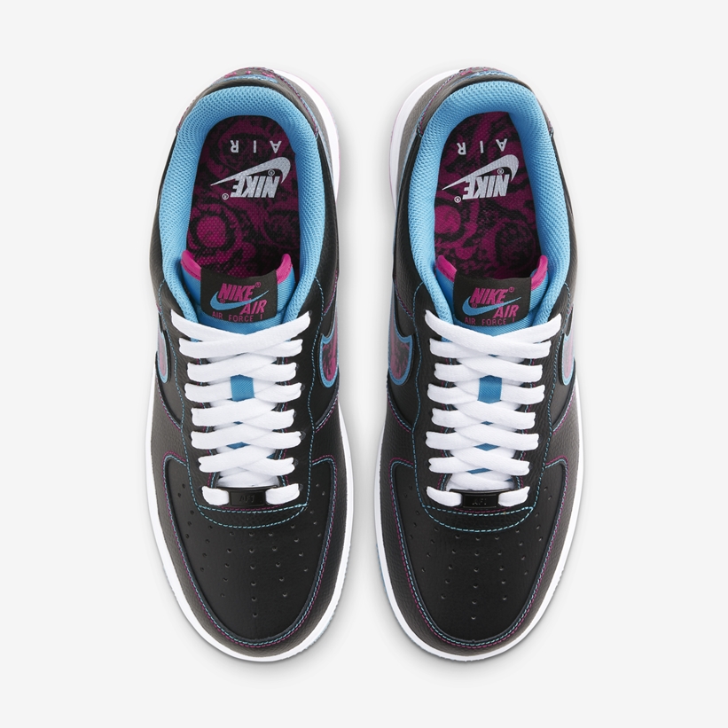 ナイキ エア フォース 1 ロー “ブラック/ブルー/ピンク” (NIKE AIR FORCE 1 LOW “Black/Blue/Pink”) [DD9183-001]