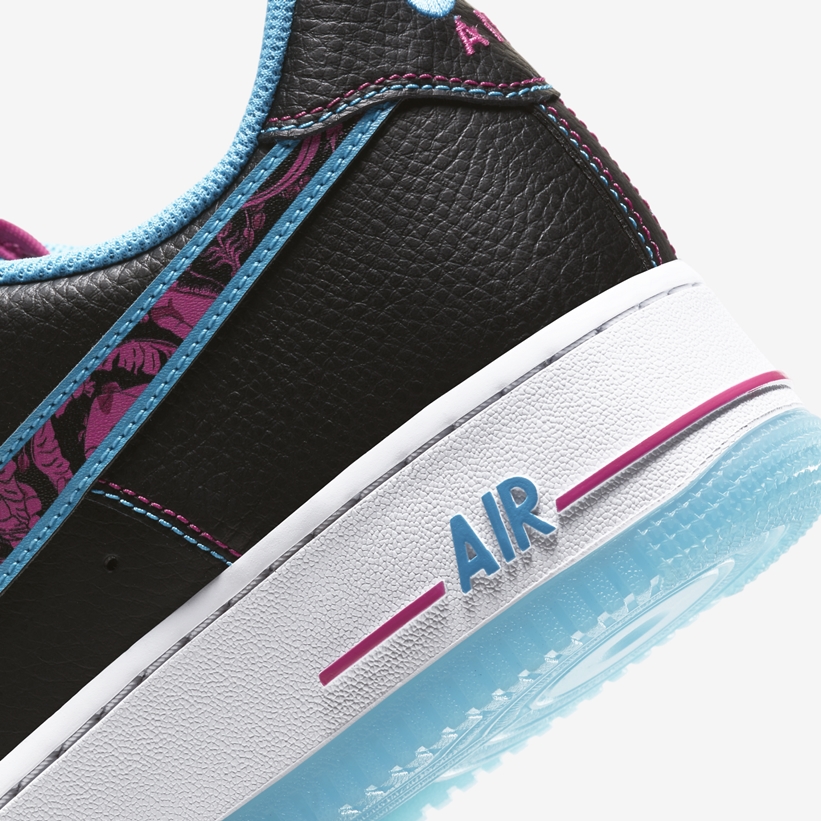 ナイキ エア フォース 1 ロー “ブラック/ブルー/ピンク” (NIKE AIR FORCE 1 LOW “Black/Blue/Pink”) [DD9183-001]