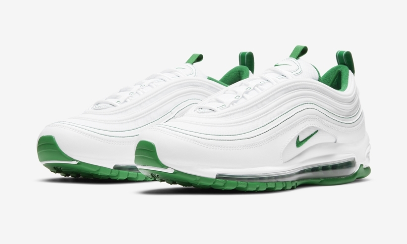 green and white air max 97