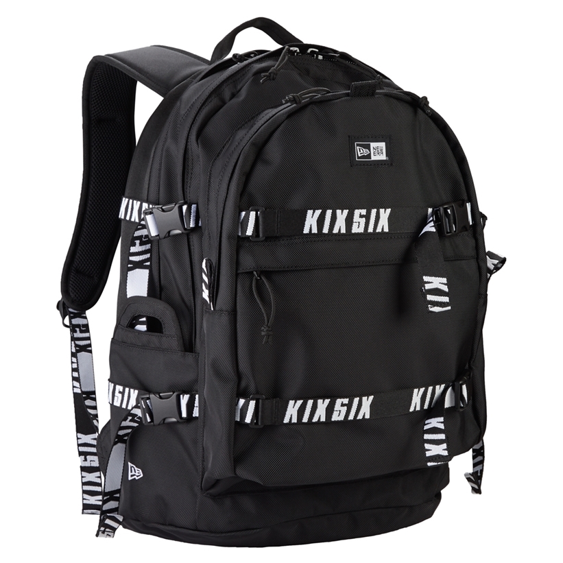 12/19 発売！KIXSIX × New Era “LOGO REPEAT CARRIER PACK 35L BLACK” (キックスシックス ニューエラ)