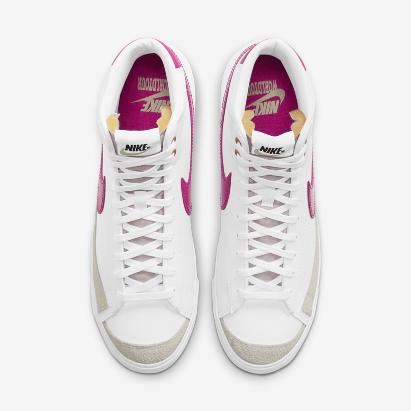 ナイキ ブレーザー ミッド 77 ビンテージ “ワールドツアー/ホワイト/ピンク” (NIKE BLAZER MID 77 VINTAGE “WORLDTOUR/White/Pink”) [DD9552-100]