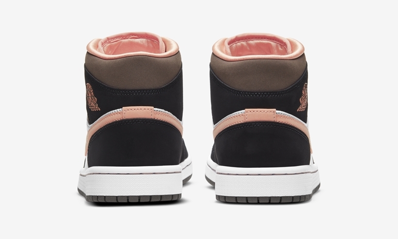 ナイキ エア ジョーダン 1 ミッド “ブラック/ホワイト/ブラウン/ピンク” (NIKE AIR JORDAN 1 MID “Black/White/Brown/Pink”) [DH0210-100]