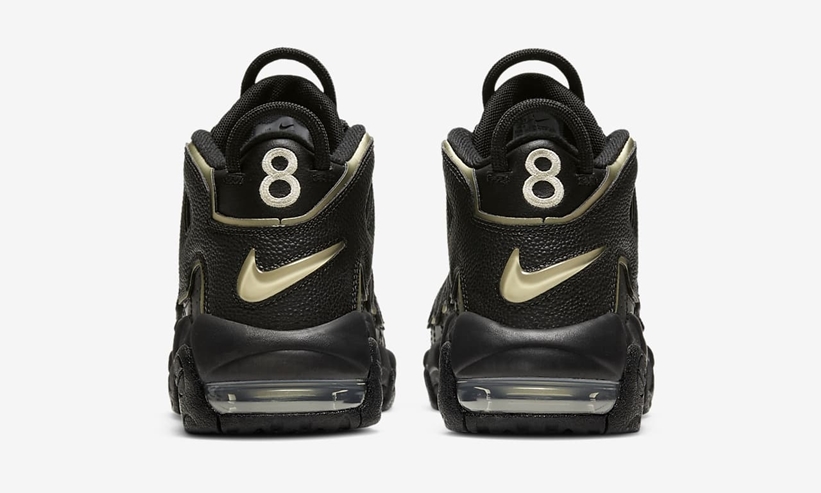 ナイキ GS エア モア アップテンポ “ブラック/ホワイト/メタリックゴールドスター” (NIKE GS AIR MORE UPTEMPO “Black/White/Metallic Gold Star”) [DD3038-001]