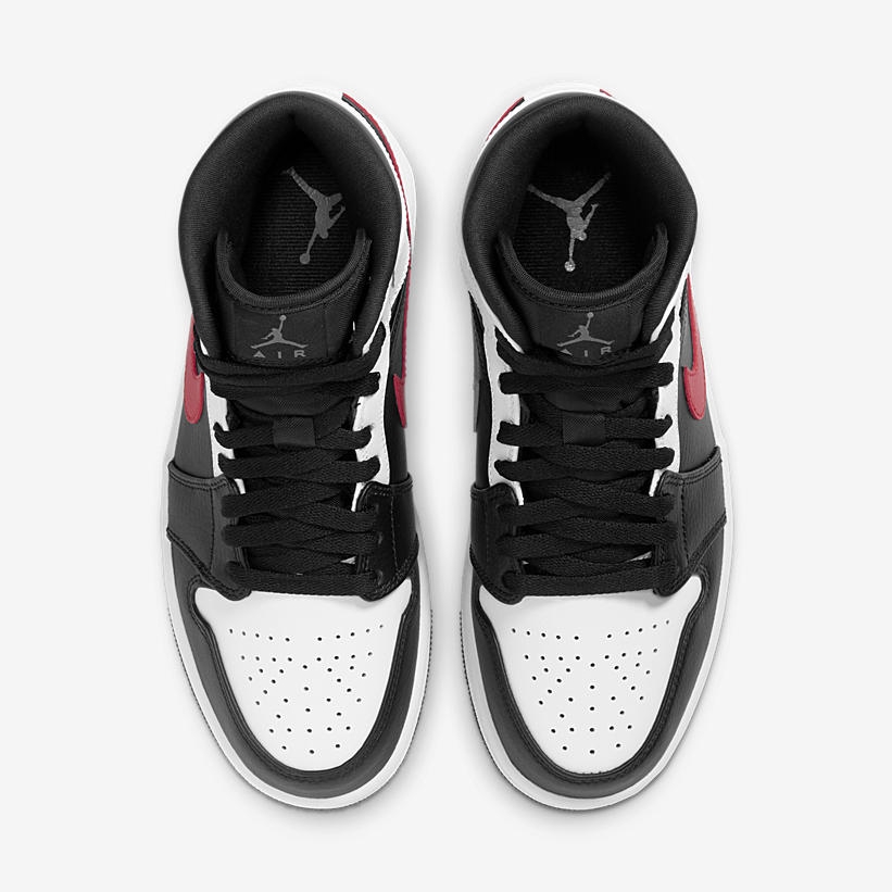 国内 1/22 発売！ナイキ エア ジョーダン 1 ミッド “ブラック/チリレッド/ホワイト” (NIKE AIR JORDAN 1 MID “Black/Chile Red/White”) [554724-075]