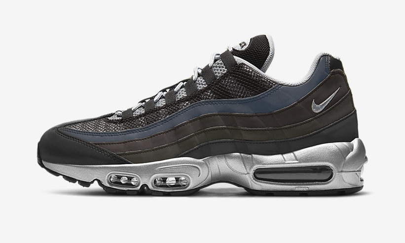 ナイキ エア マックス 95 プレミアム “ブラック/メタリックシルバー/ゲームロイヤル” (NIKE AIR MAX 95 PREMIUM “Black/Metallic Silver/Game Royal”) [DH8075-001]