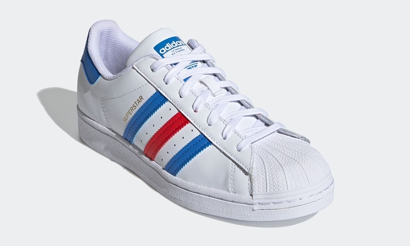 12/19 発売！過去のアーカイブから着想を得た adidas Originals SUPERSTAR “White/Vivid Red/True Blue” (アディダス オリジナルス スーパースター “ホワイト/ビビッドレッド/トゥルーブルー”) [H68094,H68095]