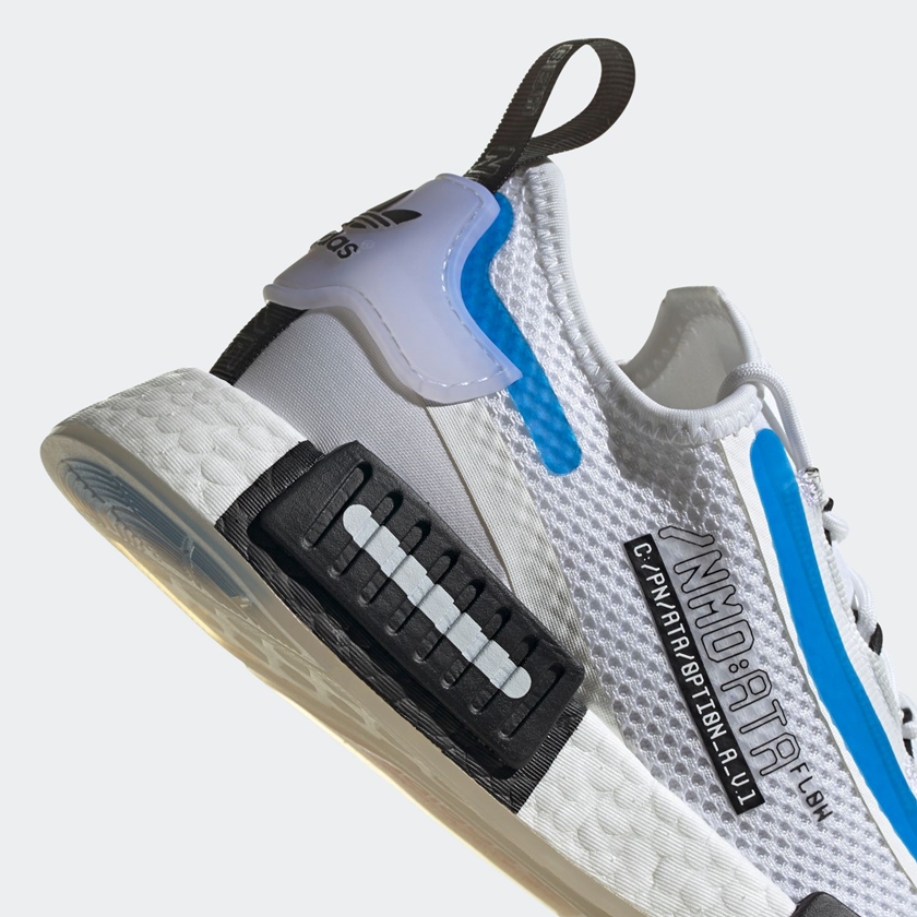 12/24 発売！現代のデジタル世界をイメージした adidas Originals NMD_R1 SPECTOO “White/Core Black” (アディダス オリジナルス エヌ エム ディー “ホワイト/コアブラック”) [FZ3209]