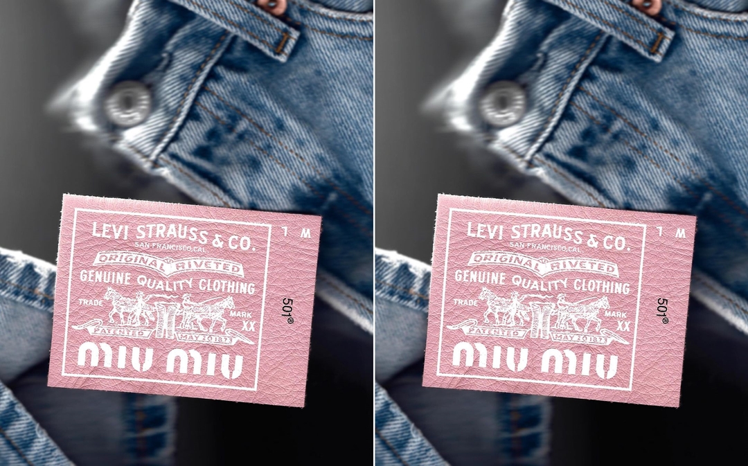 ピンクパッチのミュウミュウ × リーバイス コラボが2021年 春発売予定 (Miu Miu Levi’s)
