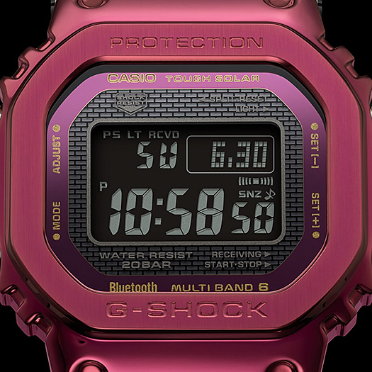 初代G-SHOCK「DW-5000C」の遺伝子を受け継ぐフルメタルスクエアモデルのGMW-B5000から新色「Red」が12月発売 (Gショック ジーショック)