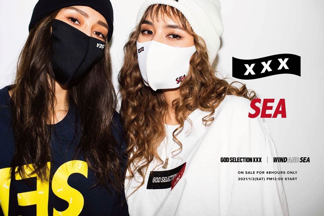 WIND AND SEA x GOD SELECTION XXX 48時間 オンライン限定コラボが1/2