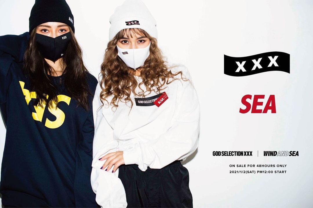 WIND AND SEA x GOD SELECTION XXX 48時間 オンライン限定コラボが1/2 12:00～1/4 11:59まで発売 (ウィンダンシー ゴッド セレクション XXX)