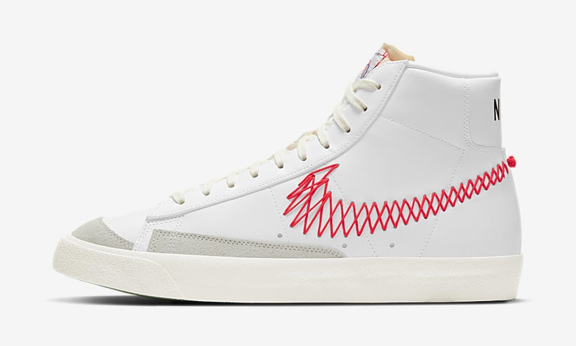 2/10 発売予定！ナイキ ブレーザー ミッド 77 ビンテージ “ホワイト/レッドステッチ” (NIKE BLAZER MID 77 VINTAGE “White/Red Stitch”) [DD8489-161]