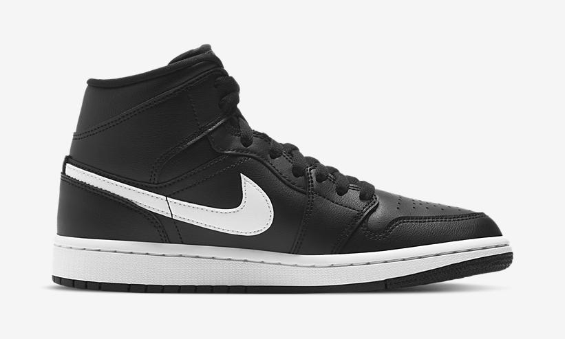 国内 1/5 発売！ナイキ ウィメンズ エア ジョーダン 1 ミッド “ブラック/ホワイト” (NIKE WMNS AIR JORDAN 1 MID “Black/White”) [BQ6472-011]