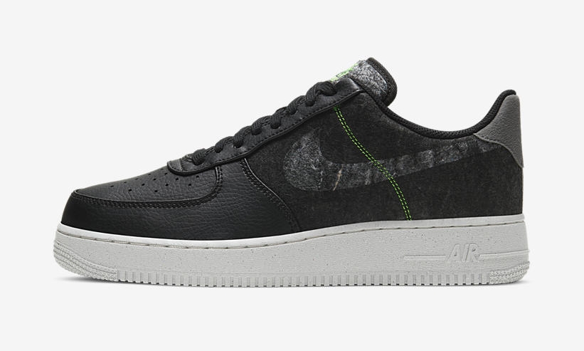 国内 1/9 発売！ナイキ エア フォース 1 07 ロー “ブラック/クリア/エレクトリックグリーン” (NIKE AIR FORCE 1 07 LOW “Black/Clear/Electric Green”) [CV1698-001]