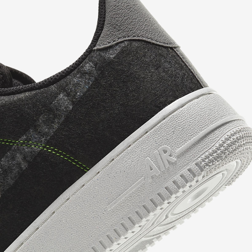 国内 1/9 発売！ナイキ エア フォース 1 07 ロー “ブラック/クリア/エレクトリックグリーン” (NIKE AIR FORCE 1 07 LOW “Black/Clear/Electric Green”) [CV1698-001]