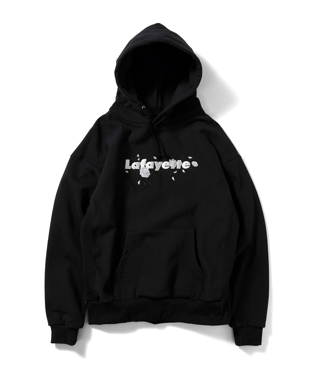 Lafayetteのコアロゴとローズの刺繍をバランスよく配したLafayette ROSE LOGO US COTTON HOODED SWEATSHIRTが2021年 1/1 発売 (ラファイエット)