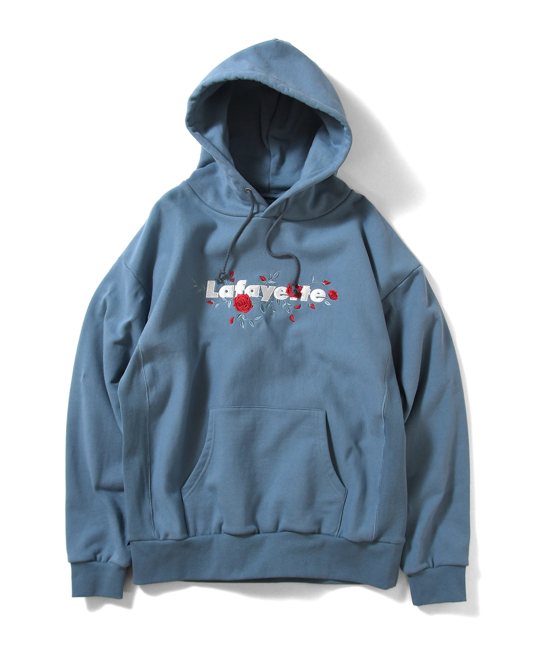 Lafayetteのコアロゴとローズの刺繍をバランスよく配したLafayette ROSE LOGO US COTTON HOODED SWEATSHIRTが2021年 1/1 発売 (ラファイエット)