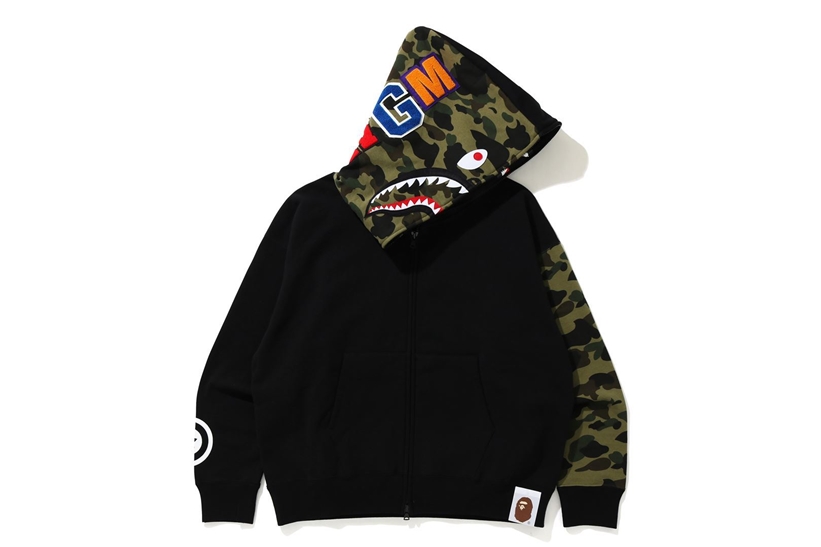 A BATHING APEから大幅にボリュームアップしたGIANT SIZEで仕上げたフーディー「GIANT SHARK FULL ZIP HOODIE」が12/5 発売 (ア ベイシング エイプ レオパード)