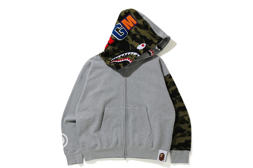 A BATHING APEから大幅にボリュームアップしたGIANT SIZEで仕上げたフーディー「GIANT SHARK FULL ZIP HOODIE」が12/5 発売 (ア ベイシング エイプ レオパード)