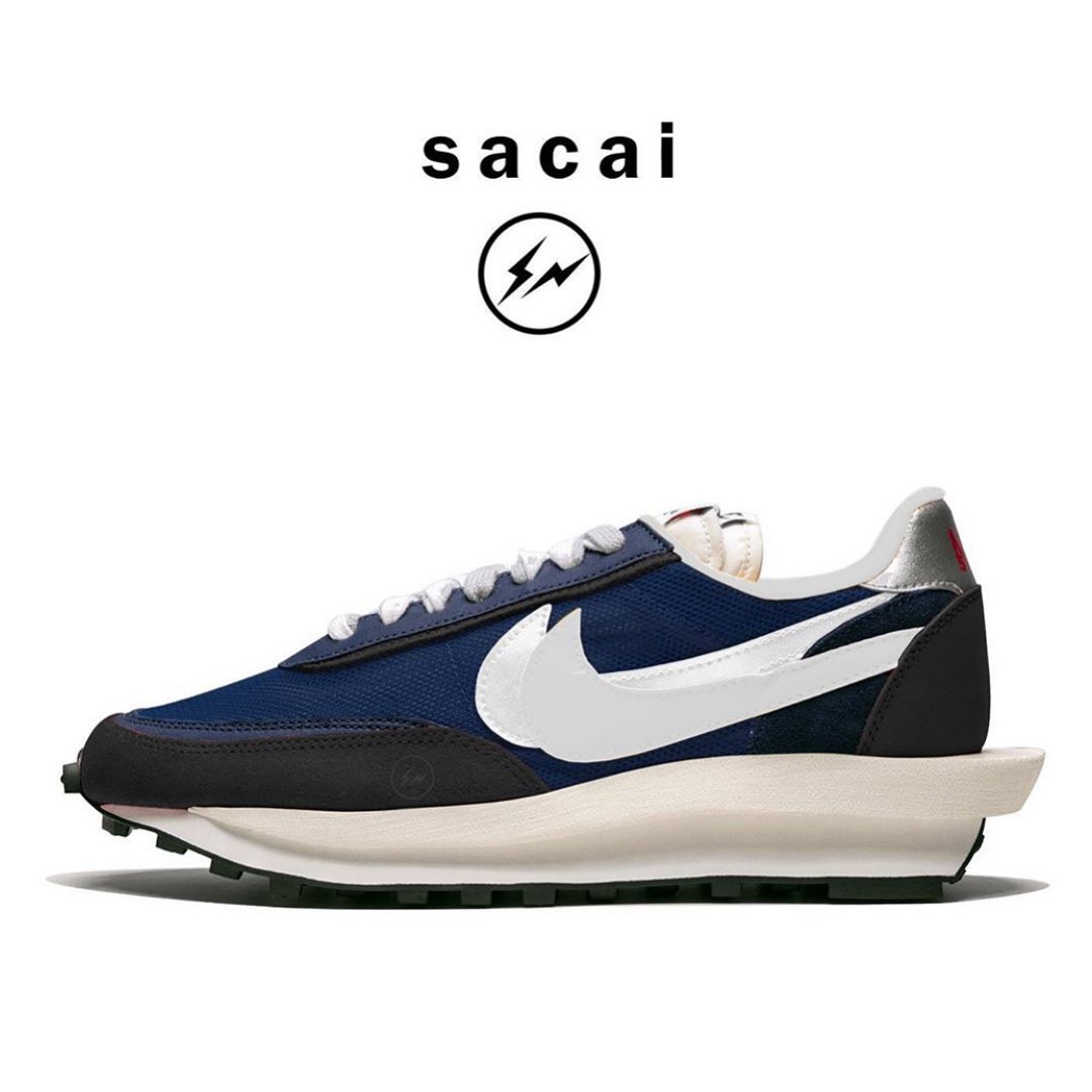 国内 8/24 発売予定】FRAGMENT × Sacai × NIKE LDwaffle SF “Grey/Blue ...