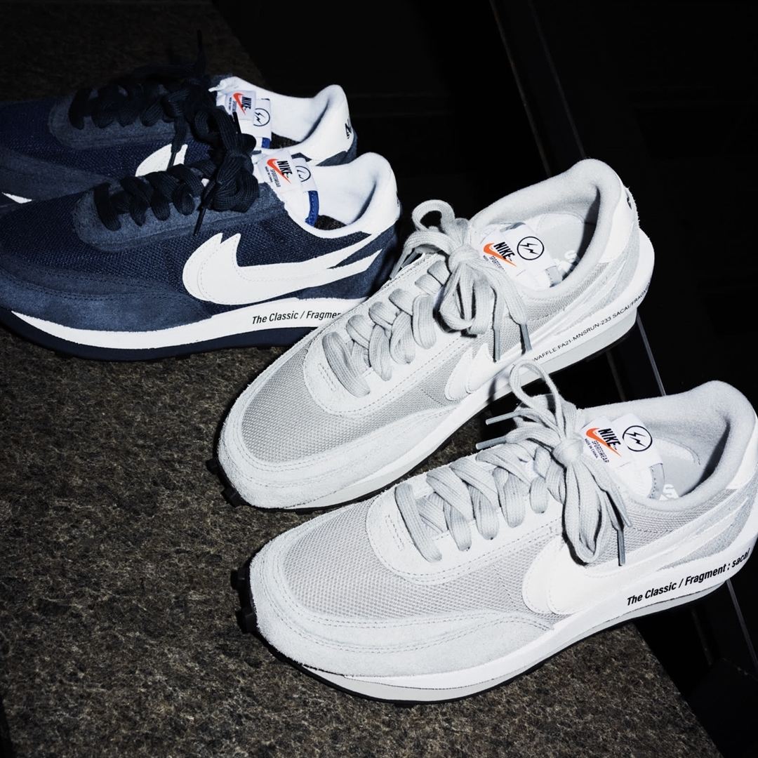 国内 8/24 発売予定】FRAGMENT × Sacai × NIKE LDwaffle SF “Grey/Blue