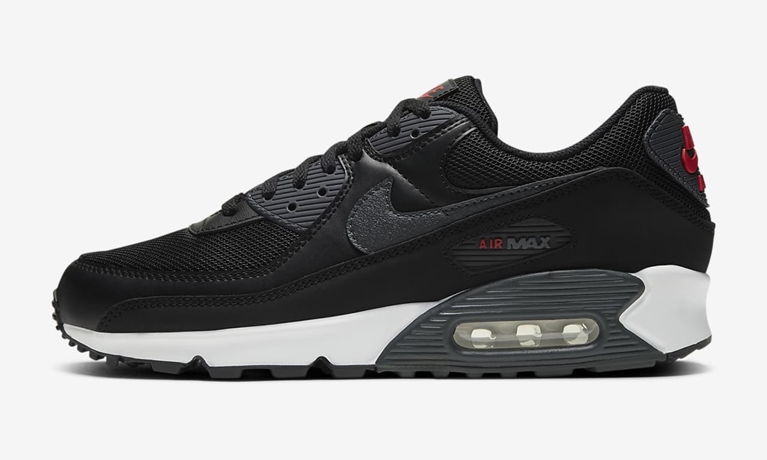 ナイキ エア マックス 90 “ブラック/ユニバーシティレッド” (NIKE AIR MAX 90 “Black/University Red”) [DH4095-001]