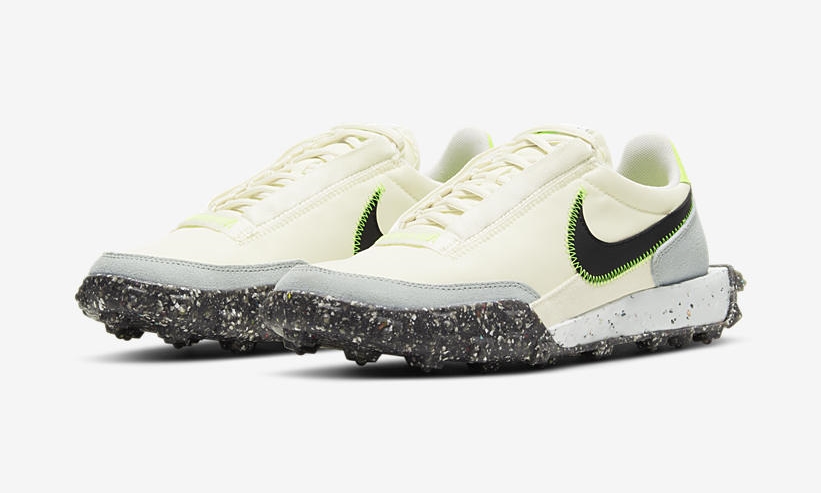 ナイキ ワッフル レーサー クレーター フォーム “ペールアイボリー/ブラック/エレクトリックグリーン” (NIKE WAFFLE RACER CRATER FOAM “Pale Ivory/Black/Electric Green”) [CT1983-102]