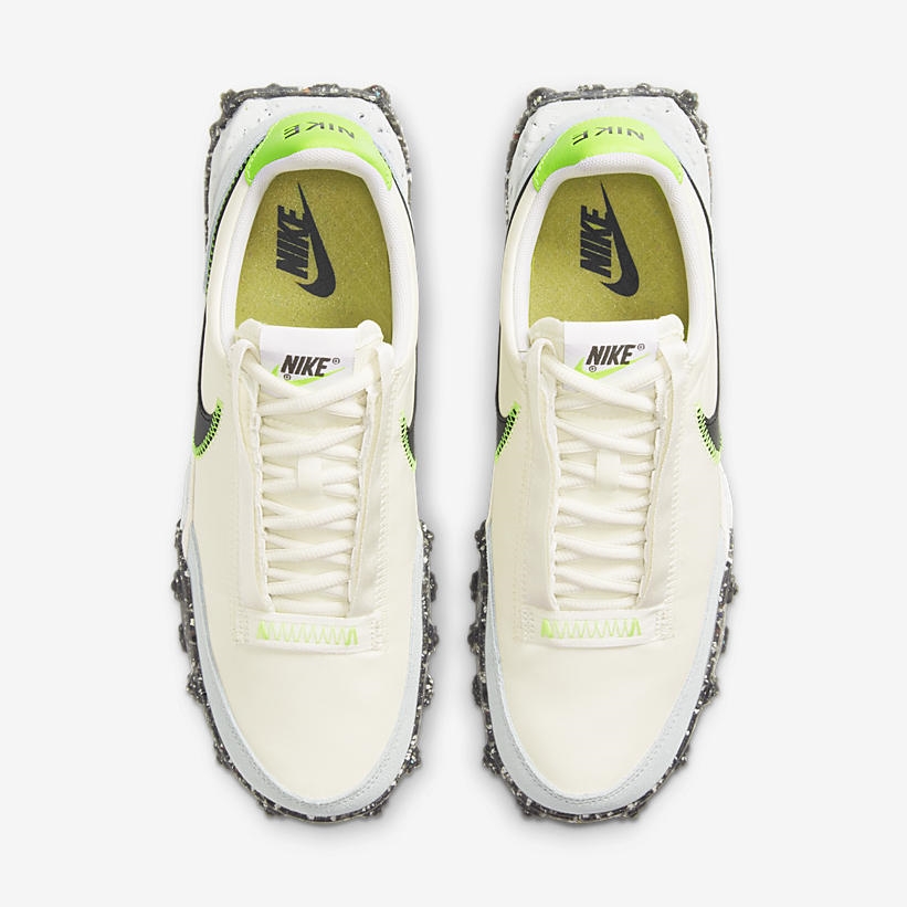 ナイキ ワッフル レーサー クレーター フォーム “ペールアイボリー/ブラック/エレクトリックグリーン” (NIKE WAFFLE RACER CRATER FOAM “Pale Ivory/Black/Electric Green”) [CT1983-102]