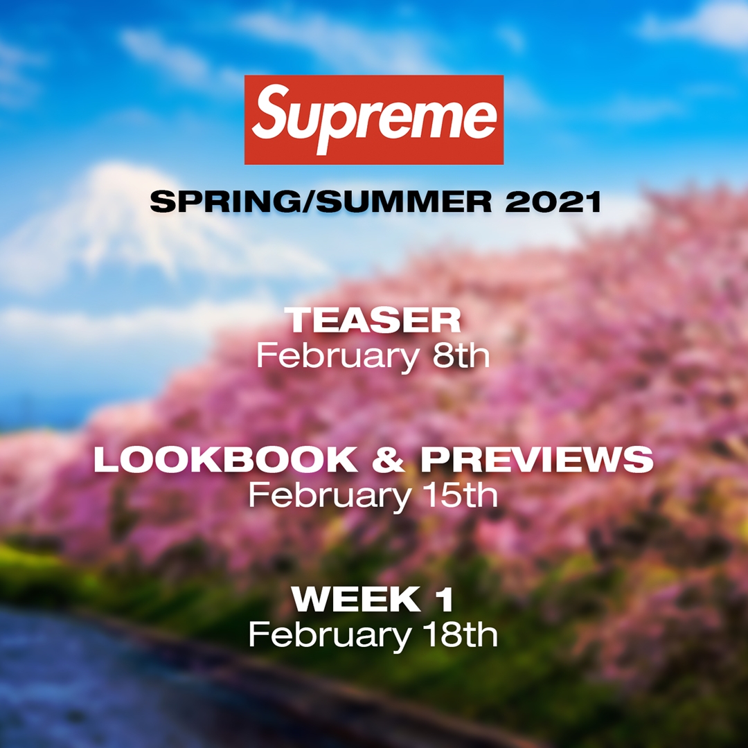 SUPREME 2021 SPRING/SUMMER 立ち上げは？スケジュール予定 (シュプリーム 2021年 春夏)