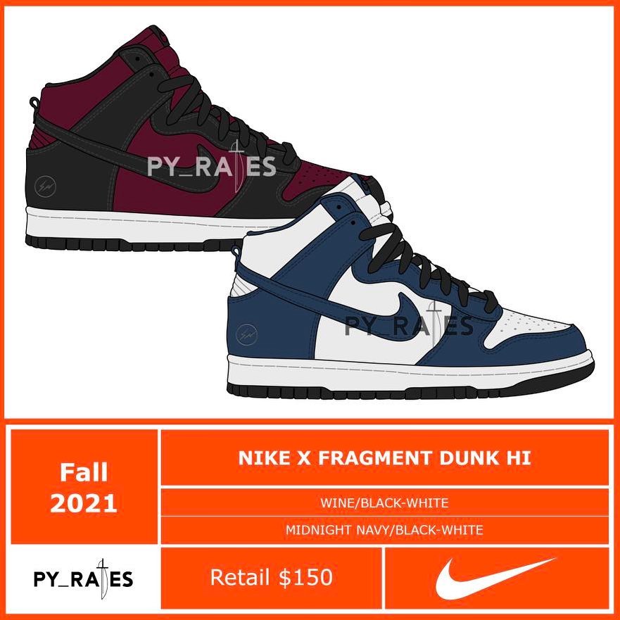 【国内 6/5、9/5 発売】フラグメント × ナイキ ダンク ハイ “シティパック” (FRAGMENT x NIKE DUNK HIGH “City Pack”) [DJ0382-600/DJ0383-400]