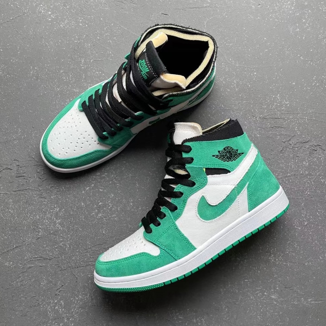 ナイキ エア ジョーダン 1 ハイ ズーム “スタジアムグリーン/ブラック/ホワイト” (NIKE AIR JORDAN 1 HIGH ZOOM “Stadium Green/Black/White”) [CT0978-300]