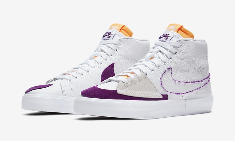 国内 2/24 発売！ナイキ SB ブレーザー ミッド エッジ “ホワイト/パープル/ゴールド” (NIKE SB BLAZER MID EDGE “White/Purple/Gold”) [DA2189-100]