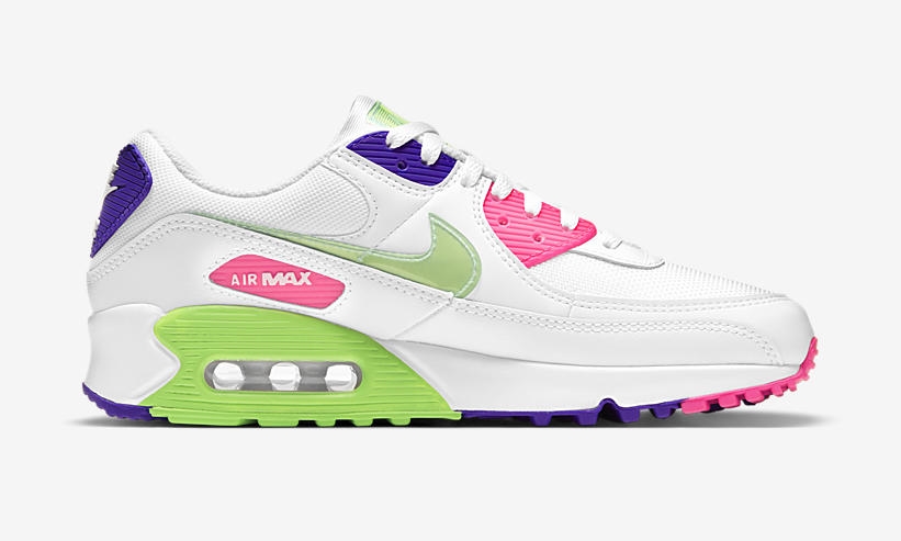 ナイキ エア マックス 90 “ホワイト/ピンク/パープル/グリーン” (NIKE AIR MAX 90 “White/Pink/Purple/Green”) [DH0250-100]