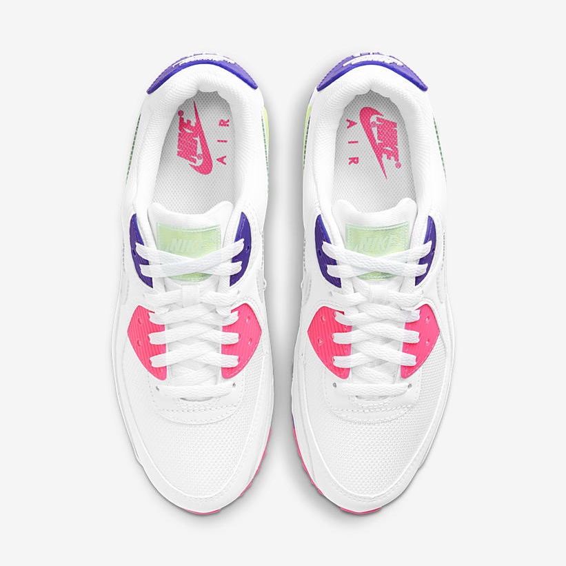 ナイキ エア マックス 90 “ホワイト/ピンク/パープル/グリーン” (NIKE AIR MAX 90 “White/Pink/Purple/Green”) [DH0250-100]