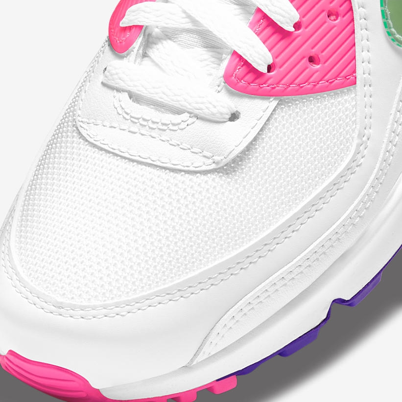 ナイキ エア マックス 90 “ホワイト/ピンク/パープル/グリーン” (NIKE AIR MAX 90 “White/Pink/Purple/Green”) [DH0250-100]