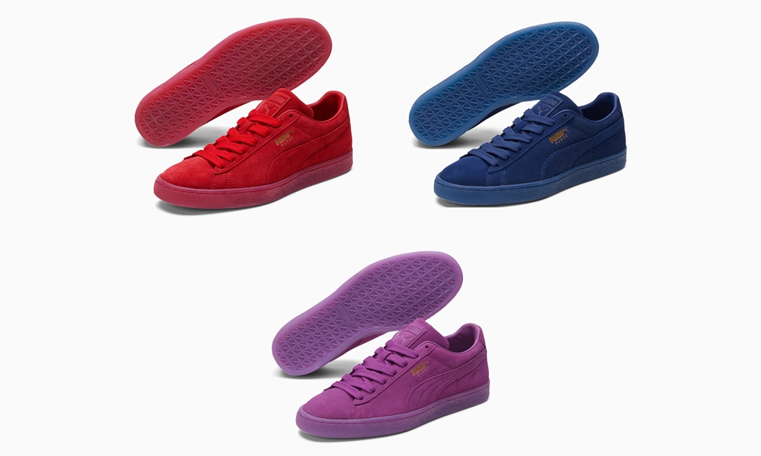 2/12～発売！PUMA SUEDE CLASSIC SUEDE “Red/Blue/Purple” (プーマ スエード クラシック “ハイリスクレッド/オリンピアンブルー/パープル”) [381468-01,02,03]