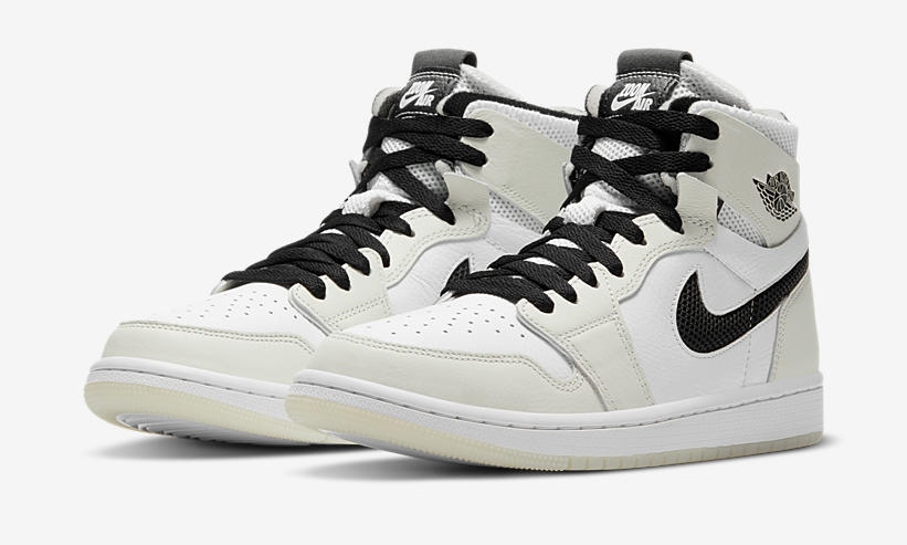 ナイキ ウィメンズ エア ジョーダン 1 ハイ ズーム “ホワイト/ライトボーン/ブラック” (NIKE WMNS AIR JORDAN 1 HIGH ZOOM “White/Light Bone/Black”) [CT0979-002]