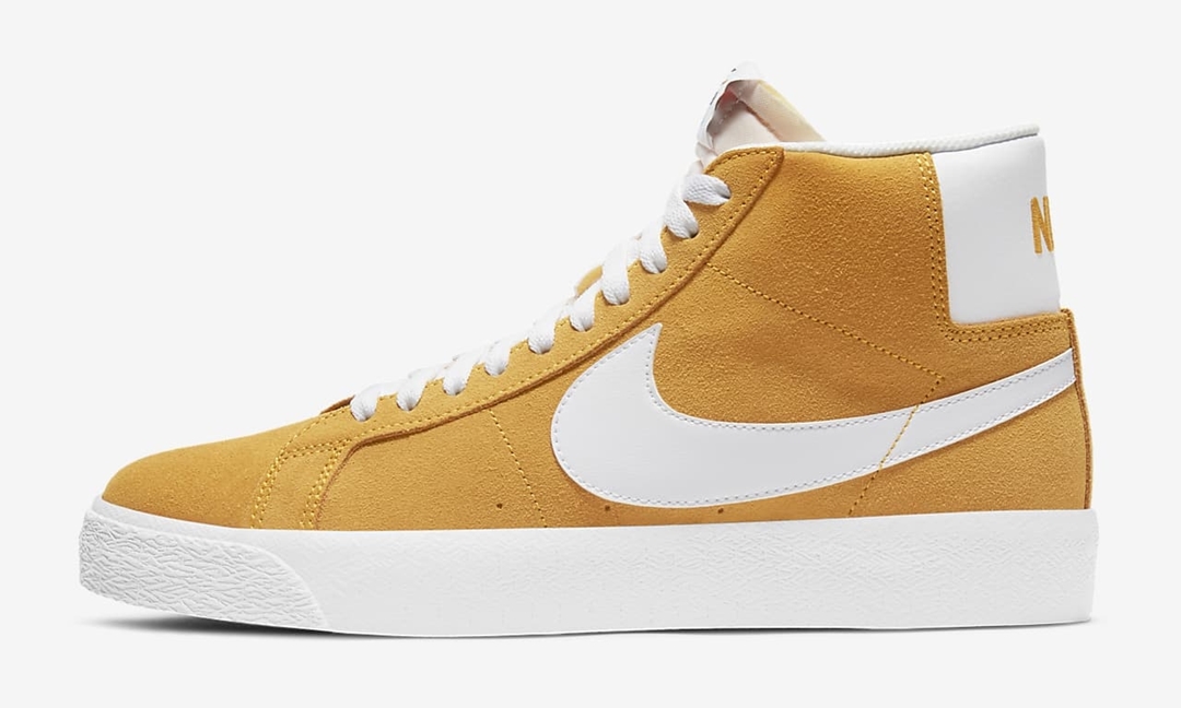 ナイキ SB ズーム ブレーザー ミッド “ユニバーシティゴールド/ブラック/ホワイト” (NIKE SB ZOOM BLAZER MID “University Gold/Black/White”) [864349-700]