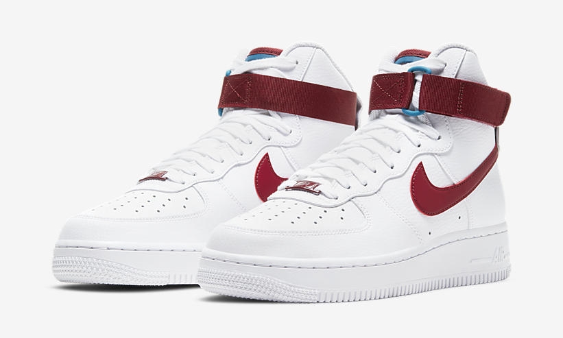 ナイキ ウィメンズ エア フォース 1 ハイ “ホワイト/チームレッド/グリーンアビス” (NIKE AIR FORCE 1 HIGH “White/Team Red/Green Abyss”) [334031-119]