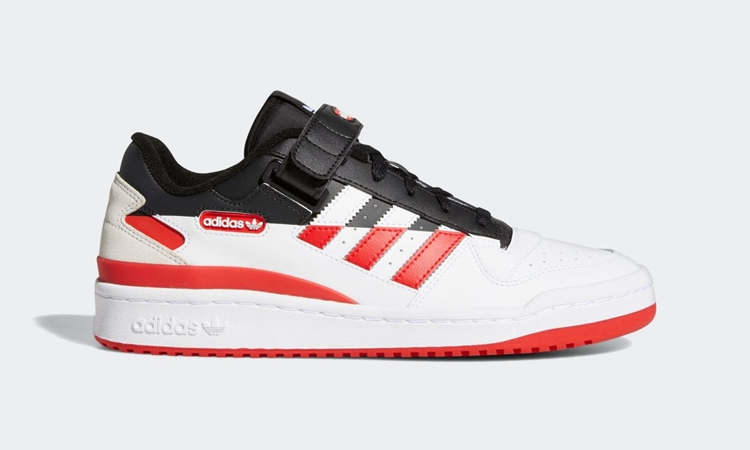 【発売予定】adidas Originals FORUM LOW PREMIUM “Black/White/Red” (アディダス オリジナルス フォーラム ロー プレミアム “ブラック/ホワイト/レッド”) [FY4974]